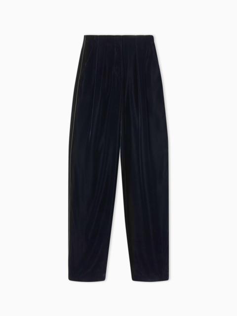 GIORGIO ARMANI STRAIGHT-CUT VELVET TROUSERS