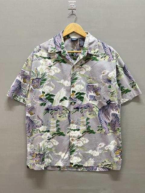 Other Designers Vintage Kavu Hawaiian Motif Tiger Dragon Shirt