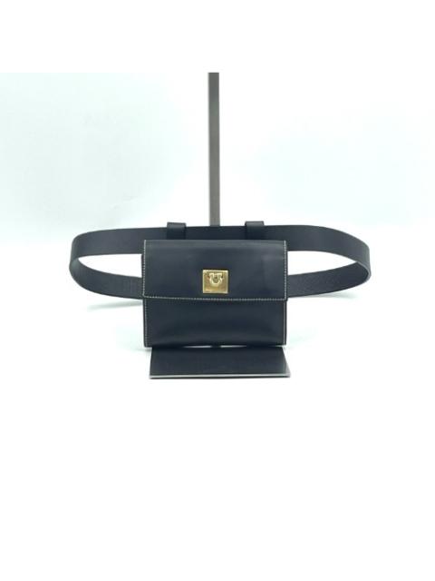 FERRAGAMO Ferragamo Leather Stitch Gancini Belt Bag IY-232323