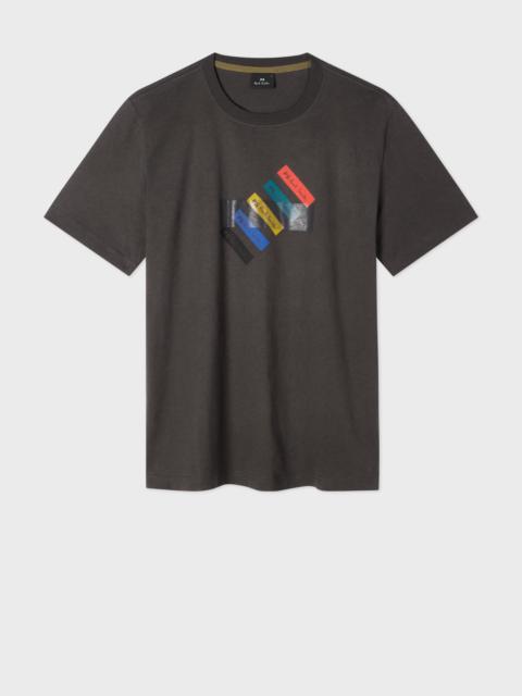 Paul Smith Dark Grey 'Barcode' Print T-Shirt