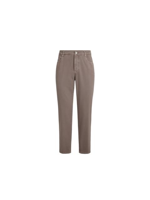 Brunello Cucinelli Brunello Cucinelli Gabardine garment dyed trousers in Hazelnut at Nordstrom