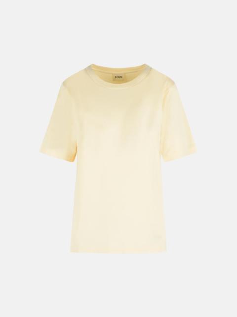 KHAITE 'ALLEN' CREAM SILK T-SHIRT