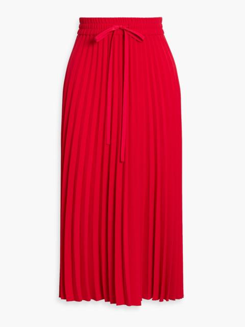 REDValentino Pleated crepe midi skirt
