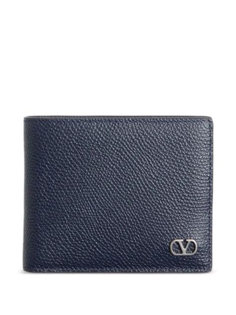 Valentino Valentino Garavani Men Vlogo Signature Grainy Calfskin Bi-Fold Wallet
