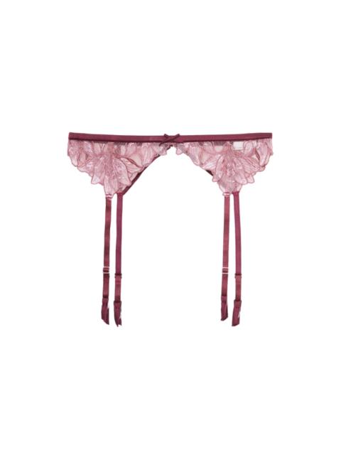 Fleur du Mal Lily Embroidery Garter Belt