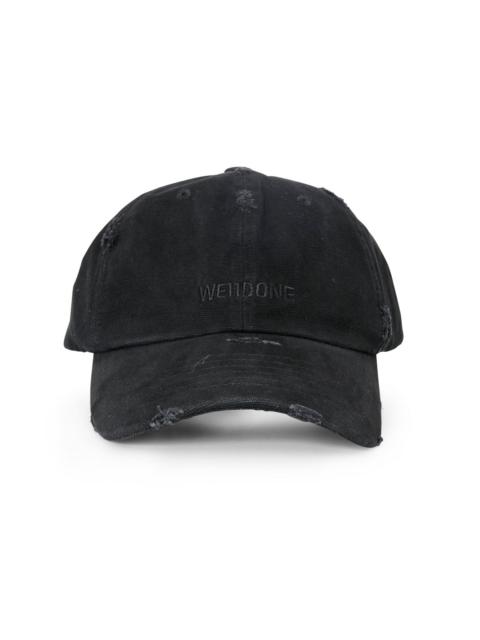 We11done DISTRESSED LOGO EMBROIDERED CAP