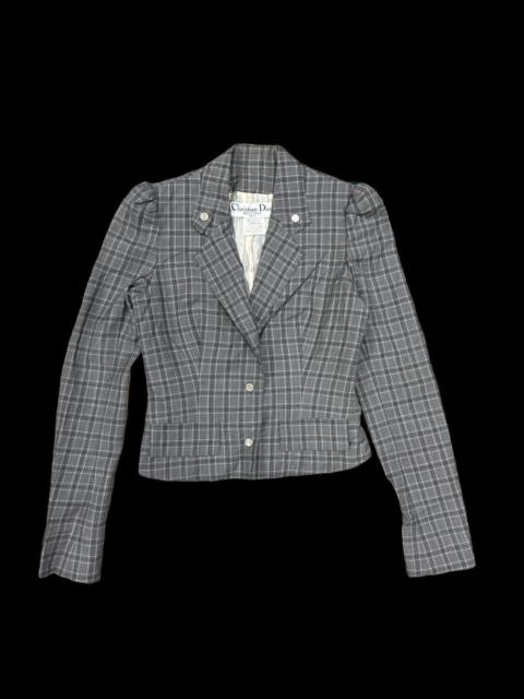 Dior VINTAGE CHRISTIAN DIOR CROPPED WOOL BLAZER