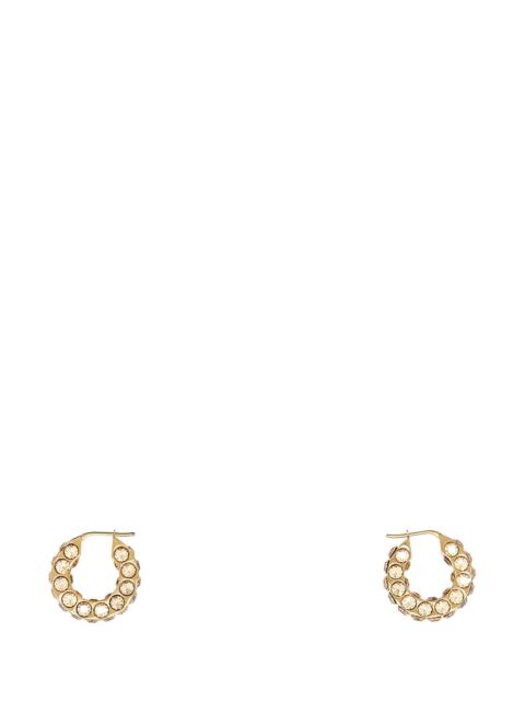 Amina Muaddi Embellished metal small Jaheel earrings