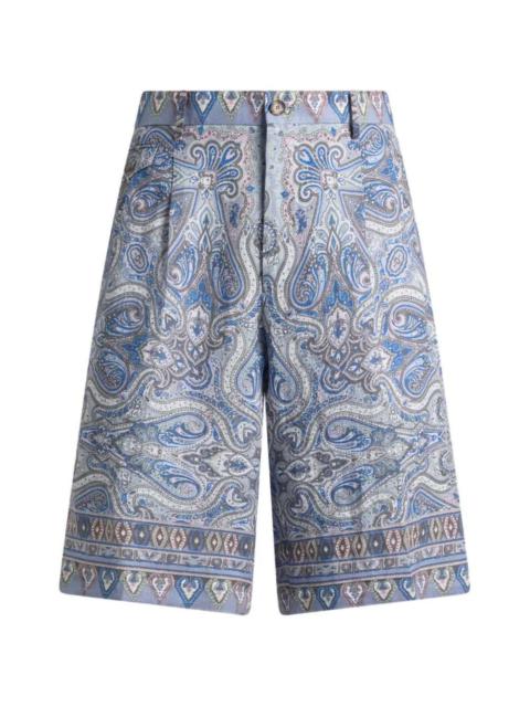 Etro Etro Men Paisley Print Shorts
