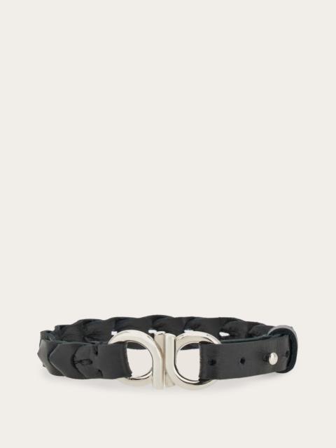 FERRAGAMO Braided Gancini bracelet