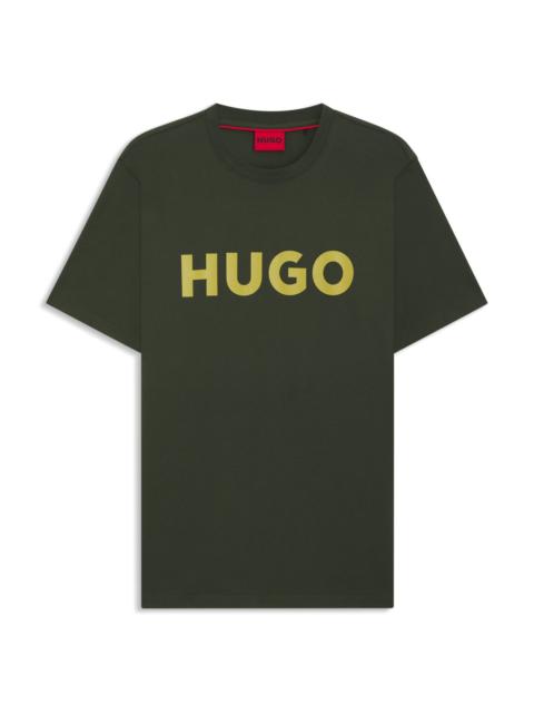 HUGO REGULAR-FIT T-SHIRT IN COTTON JERSEY WITH LOGO ARTWORK