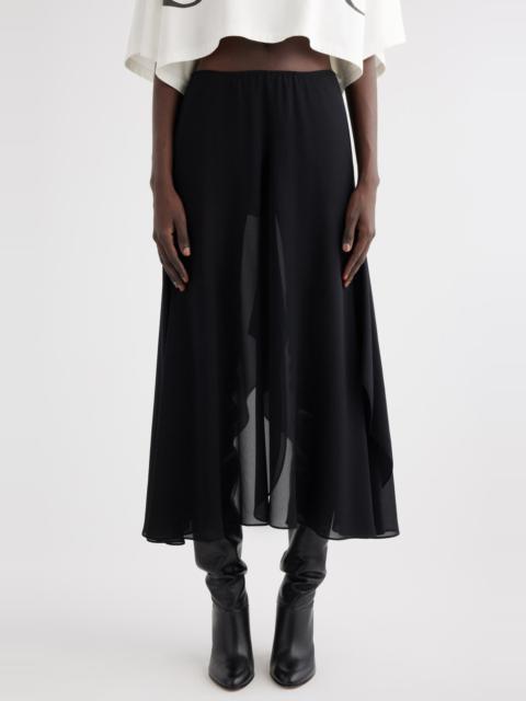 Chloé Sheer Silk Georgette Maxi Skirt in Black at Nordstrom