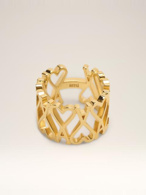 AMI Paris GOLD BRASS AMI DE COEUR RING