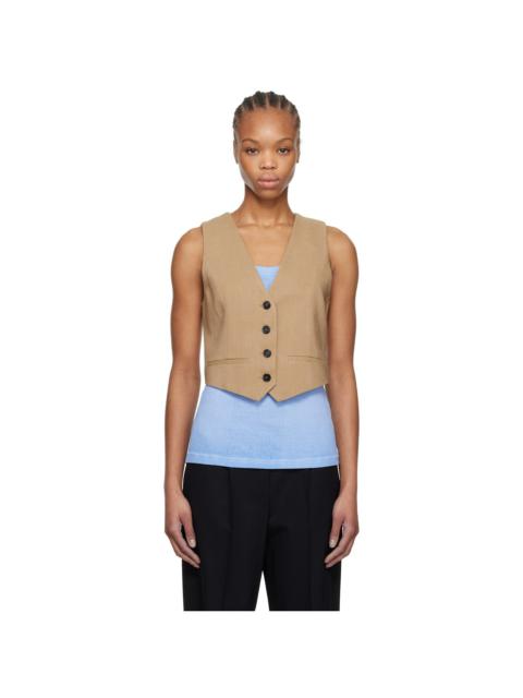 MSGM Beige Button Vest