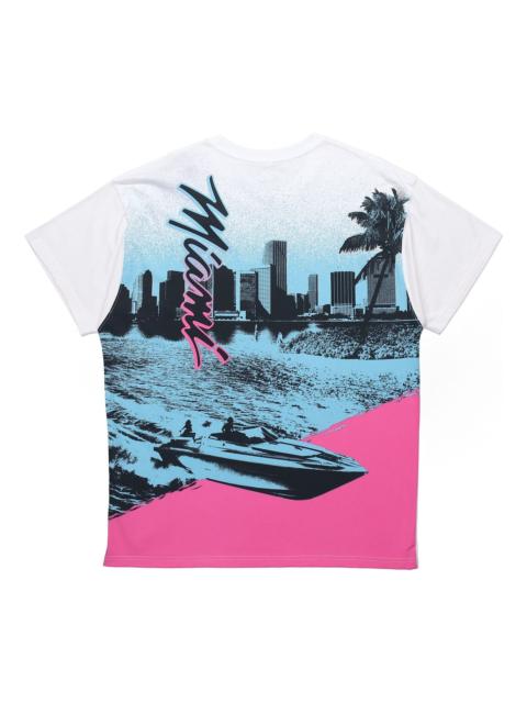 Nike Nike NBA Courtside City Edition Miami Heat Back Printing Sports Short Sleeve White CT9388-100