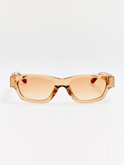 LINDA FARROW Clara Sunglasses in Honey