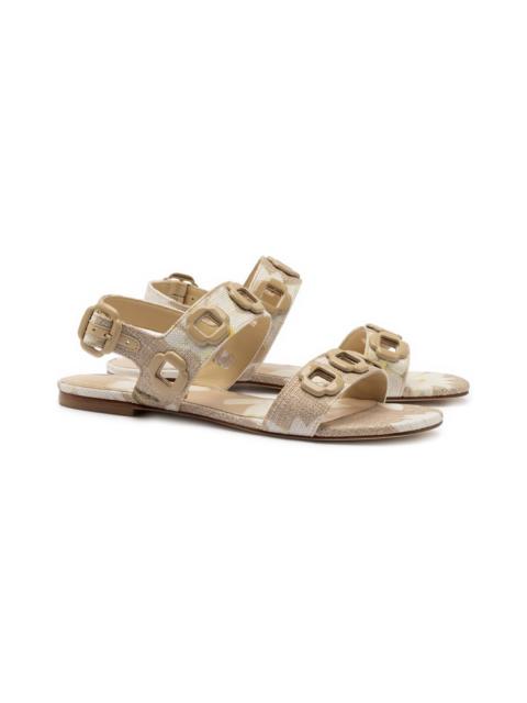 Larroudé Larroude Milan Raffia Sandal