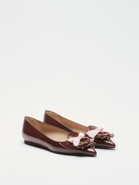 N°21 POINTED BALLERINAS WITH FRINGES AND STUDS