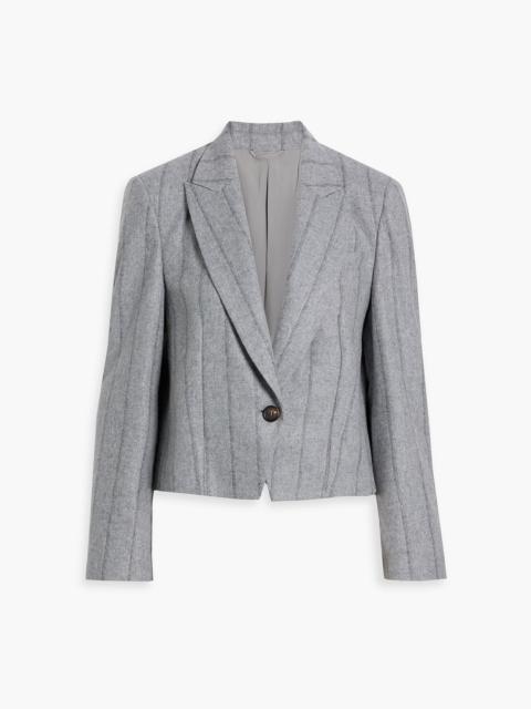 Brunello Cucinelli Pinstriped wool-blend blazer