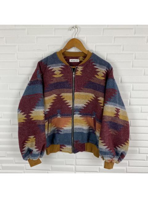 Other Designers Japanese Brand - MISS J WOOL ZIPPER BOMBER JACKET NICE DESIGN