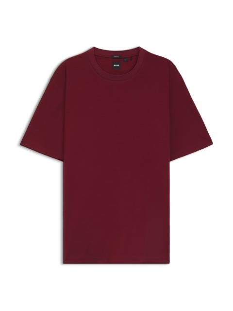 BOSS REGULAR-FIT T-SHIRT IN MICRO-PATTERNED MERCERIZED COTTON