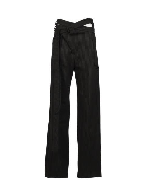 OTTOLINGER SIGNATURE WRAP SUIT PANTS / BLK