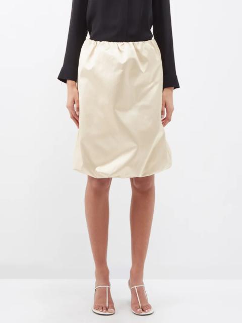 KHAITE Raya cotton-blend skirt