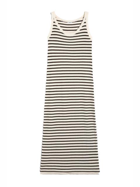 Aspesi SLEEVELESS STRIPED LONG DRESS