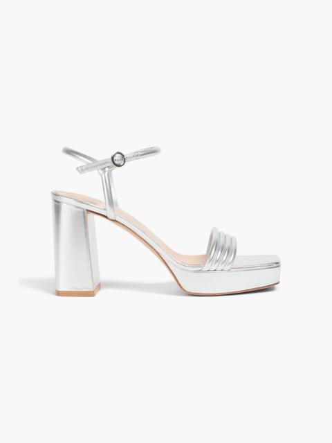 Gianvito Rossi Lena metallic leather platform sandals