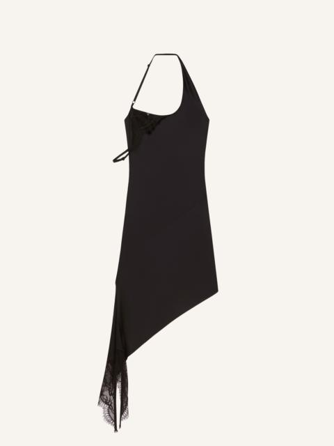 courrèges UNDRESSED LACE SATIN DRESS