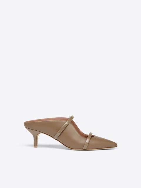 MALONE SOULIERS Maureen 45 Taupe Leather Kitten Heels