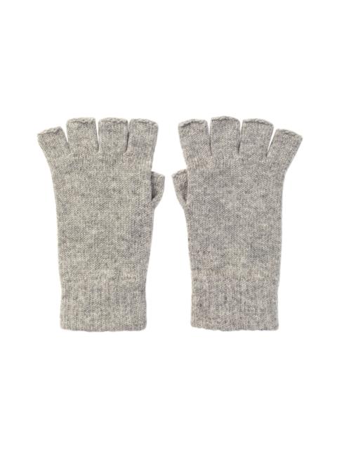 Johnstons of Elgin Fingerless Grey Cashmere Gloves