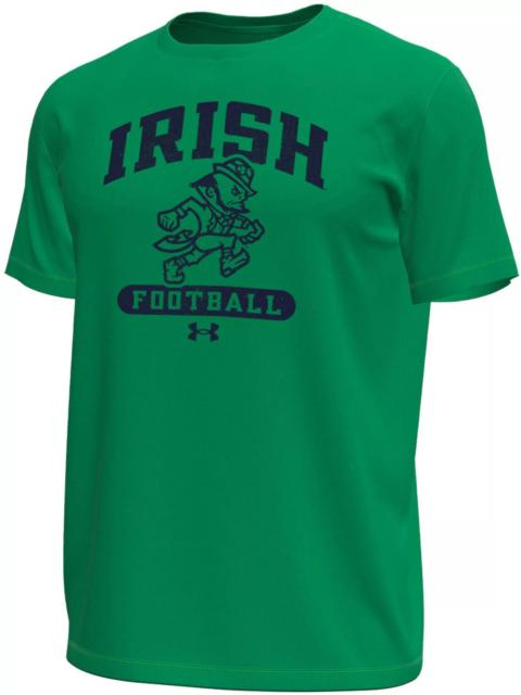 Under Armour Under Armour Men's Notre Dame Fighting Irish Green Stretch Sporting Leprechaun T-Shirt