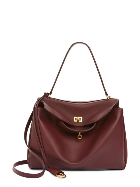 BALENCIAGA Balenciaga Medium Rodeo Leather Handbag in 6034 Dark Burgundy at Nordstrom