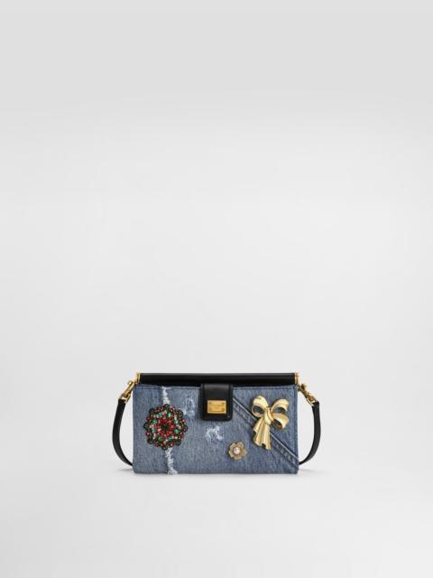 Dolce & Gabbana Sicily denim phone bag