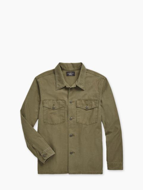 RRL by Ralph Lauren RRL REGIMENT REVERSE SATEEN OVERSHIRT OLIVE
