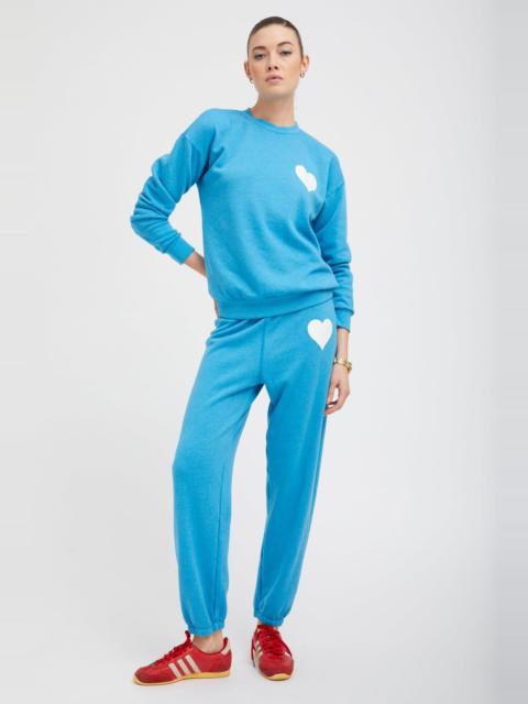 SPRWMN TURQUOISE HEART SWEATPANTS