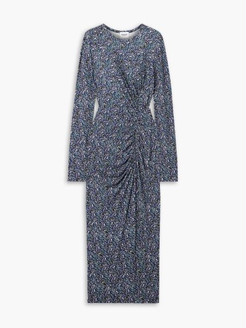 Isabel Marant Étoile Jelina gathered printed stretch-jersey midi dress