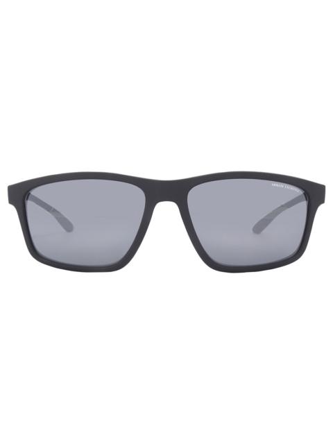 Other Designers Armani Exchange Grey Mirror Rectangular Men's Sunglasses AX4122S 80786G 59