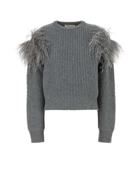 Blumarine Blumarine Women Grey Wool Sweater