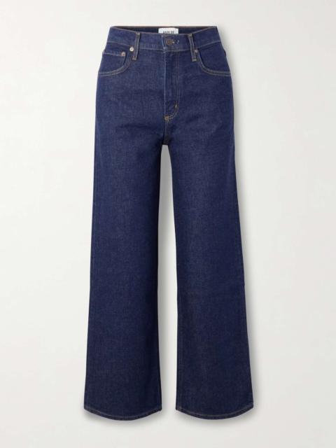 Ren cropped high-rise wide-leg jeans Dark denim