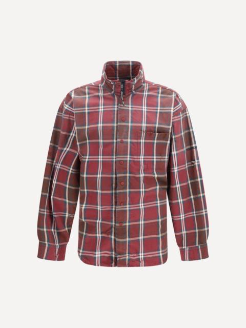 BALENCIAGA Zip Shirt in cotton-blend flannel