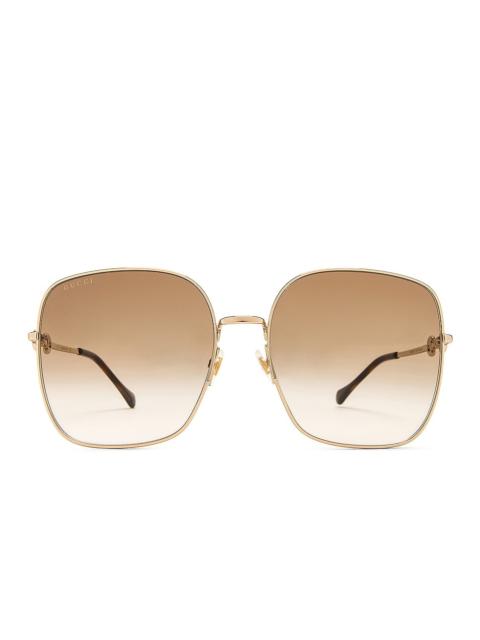 GUCCI Horsebit Oversize Square Sunglasses