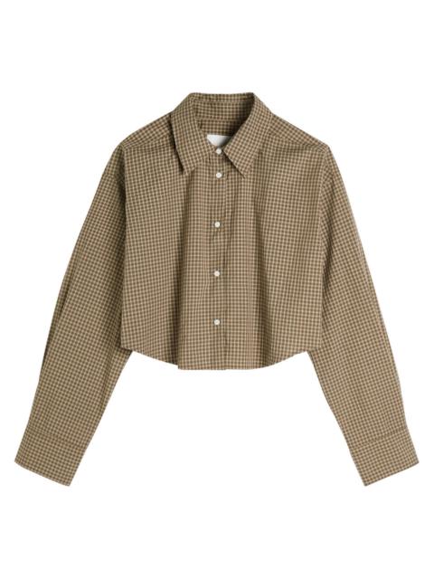 Citizens of Humanity Citizens OF Humanity Ana Checked Cropped Cotton-poplin Shirt