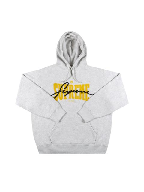 Supreme Supreme Embroidered Chenille Hooded Sweatshirt 'Ash Grey'