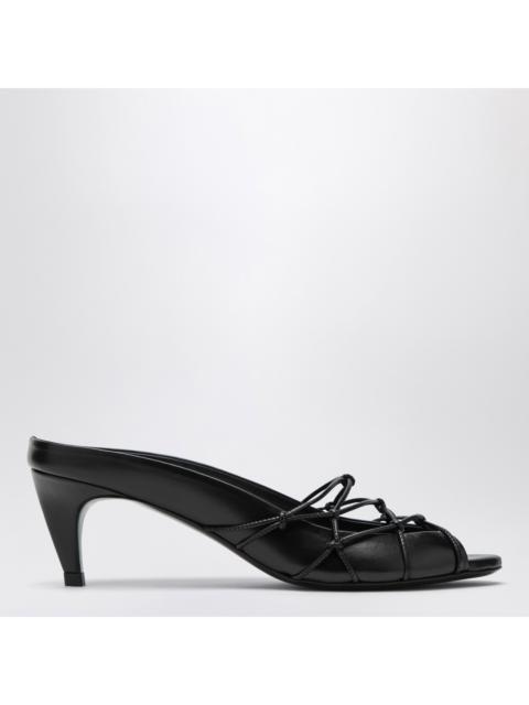 Other Designers Jude Knotty Black Leather Slide Sandals Women