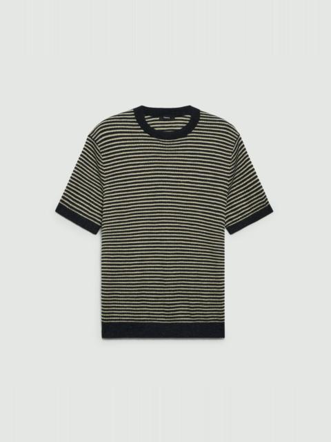 Theory Striped Tee in Pacific Linen