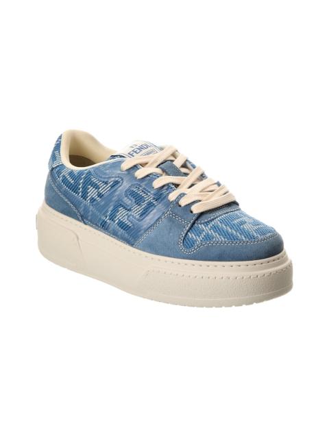 FENDI FENDI Match FF Jacquard & Suede Platform Sneaker