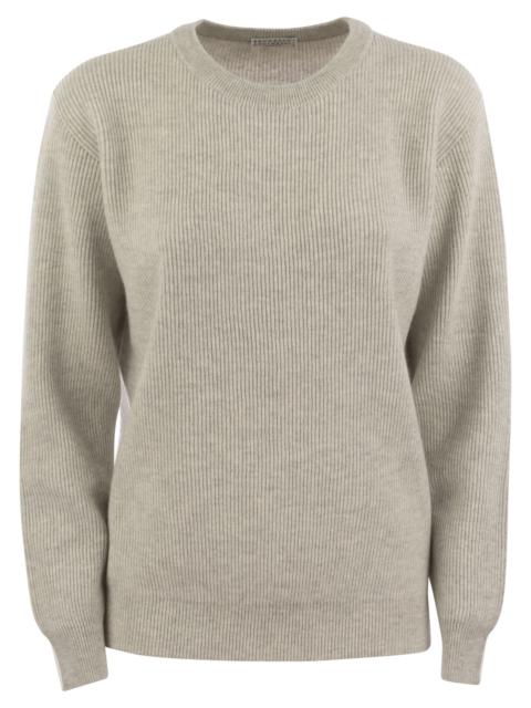 Brunello Cucinelli Brunello Cucinelli Women English Rib Cashmere Sweater With Monile