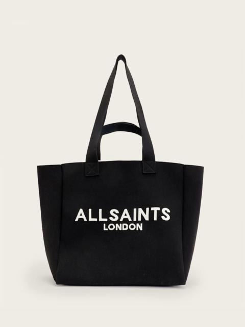 ALLSAINTS IZZY LARGE LOGO KNITTED TOTE BAG